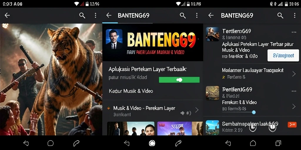 Antarmuka aplikasi BANTENG69 untuk Perekam Layar yang user-friendly.