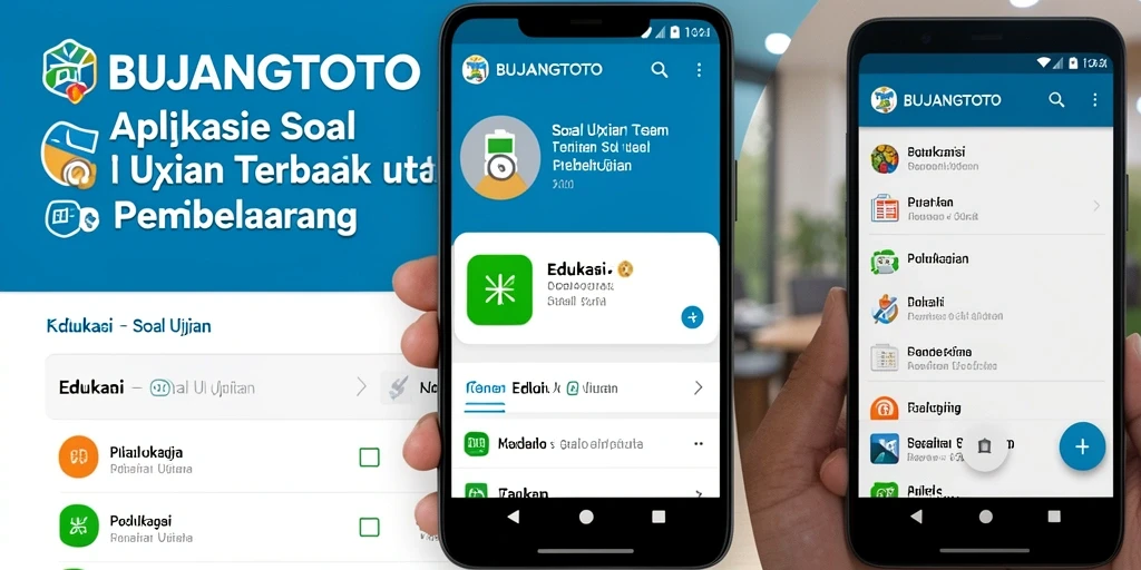 Antarmuka BUJANGTOTO dengan berbagai opsi soal ujian.