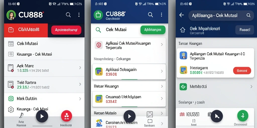 Antarmuka CU888 yang intuitif untuk cek mutasi.