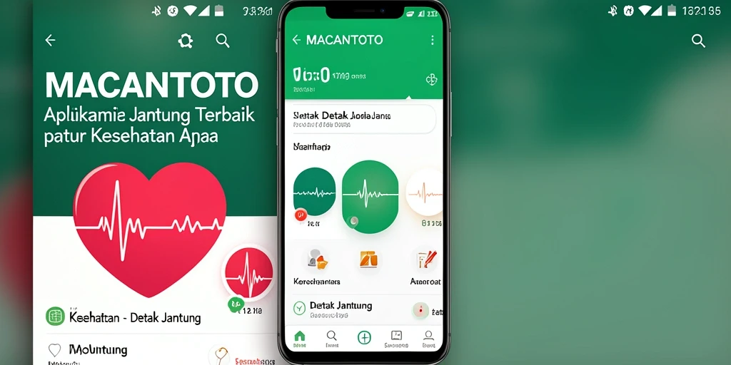 Antarmuka aplikasi MACANTOTO untuk pemantauan detak jantung yang mudah.