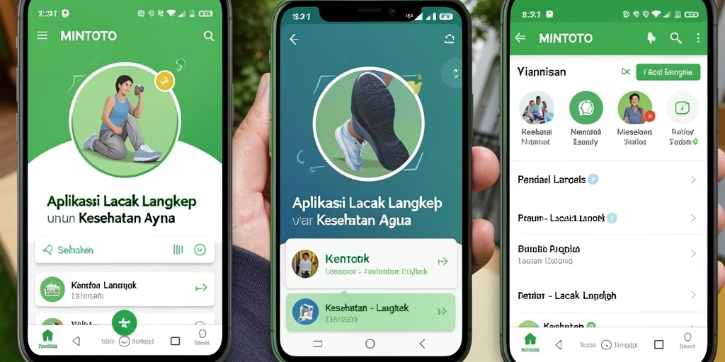 Antarmuka MINTOTO menunjukkan statistik langkah dengan jelas.