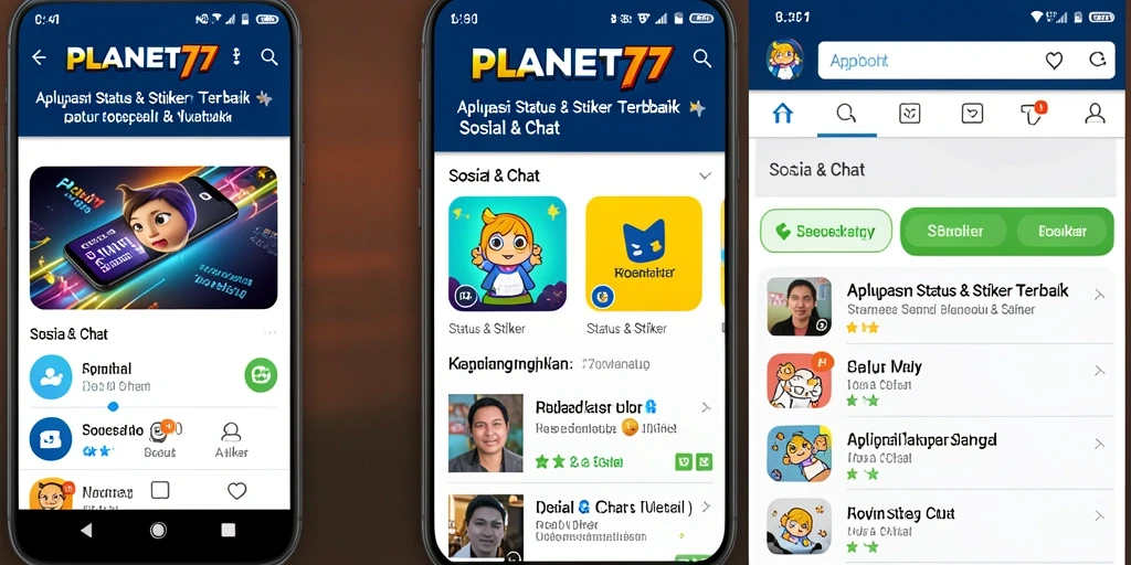 Tampilan antarmuka PLANET77 yang menarik dan ramah pengguna.