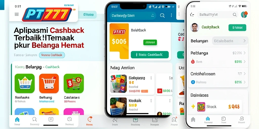 Tampilan antarmuka PT777 yang sederhana dan menarik untuk penggunaan Cashback.