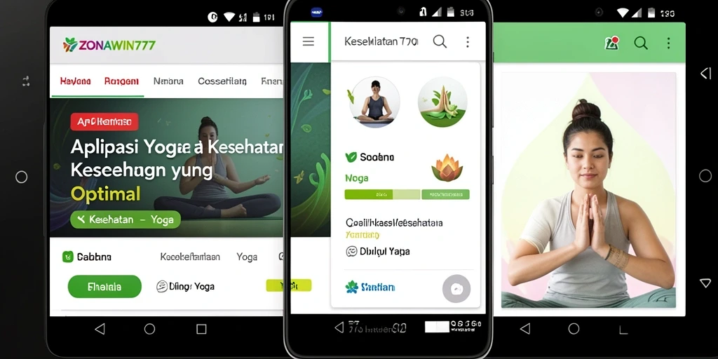 Antarmuka aplikasi ZONAWIN777 yang user-friendly untuk latihan Yoga.