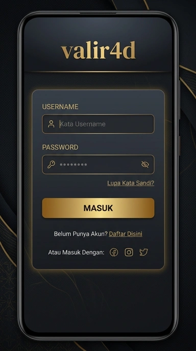 Masuk ke akun valir4d untuk pengguna Android
